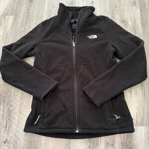 The North Face Morning Glory Jacket Womens Small Fleece C708 Black Long Sleeve